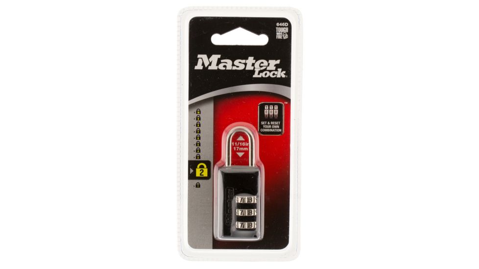 Master Lock 646D Wide Set Combination Lock Black