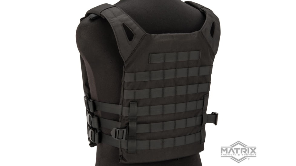 Matrix Level-1 Plate Carrier with Integrated Magazine Pouches, Black, VE-49-BK