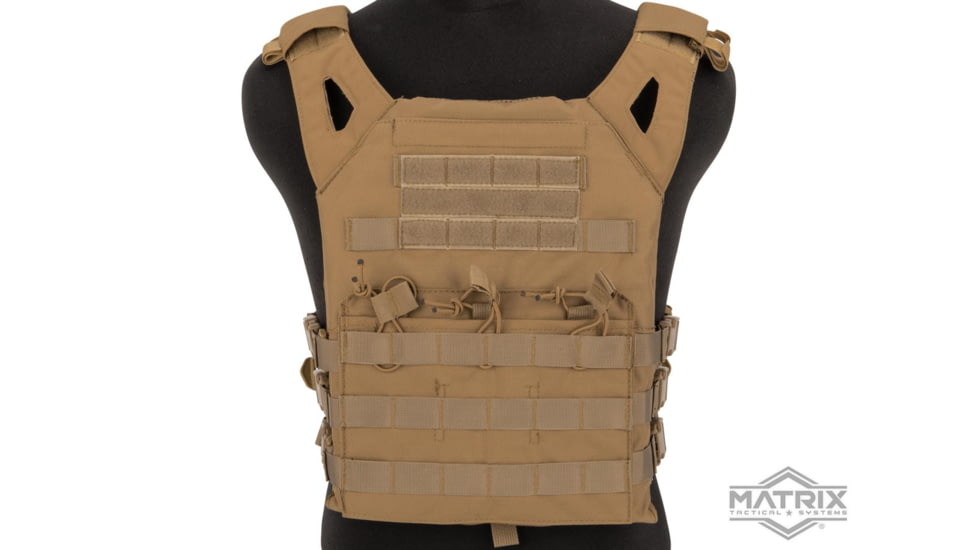 Matrix Level-1 Plate Carrier with Integrated Magazine Pouches, Tan, VE-49-T