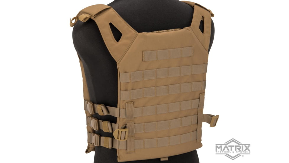Matrix Level-1 Plate Carrier with Integrated Magazine Pouches, Tan, VE-49-T