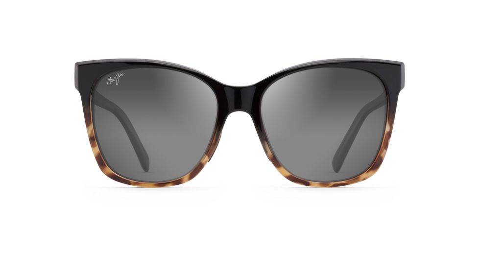 Maui Jim Alekona Polarized Cat Eye Sunglasses - Women's, Black w/ Tokyo Tortoise Frame, Neutral Grey Lens, Black w/ Tokyo Tortoise GS793-02T