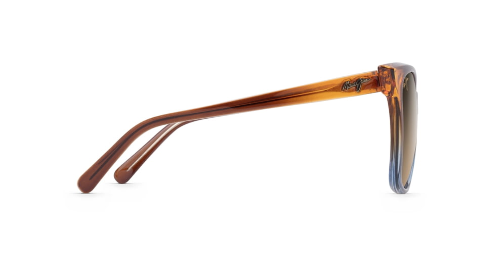 Maui Jim Alekona Polarized Cat Eye Sunglasses - Women's, Caramel with Blue Frame, HCL Bronze Lens, Caramel with Blue HS793-18B
