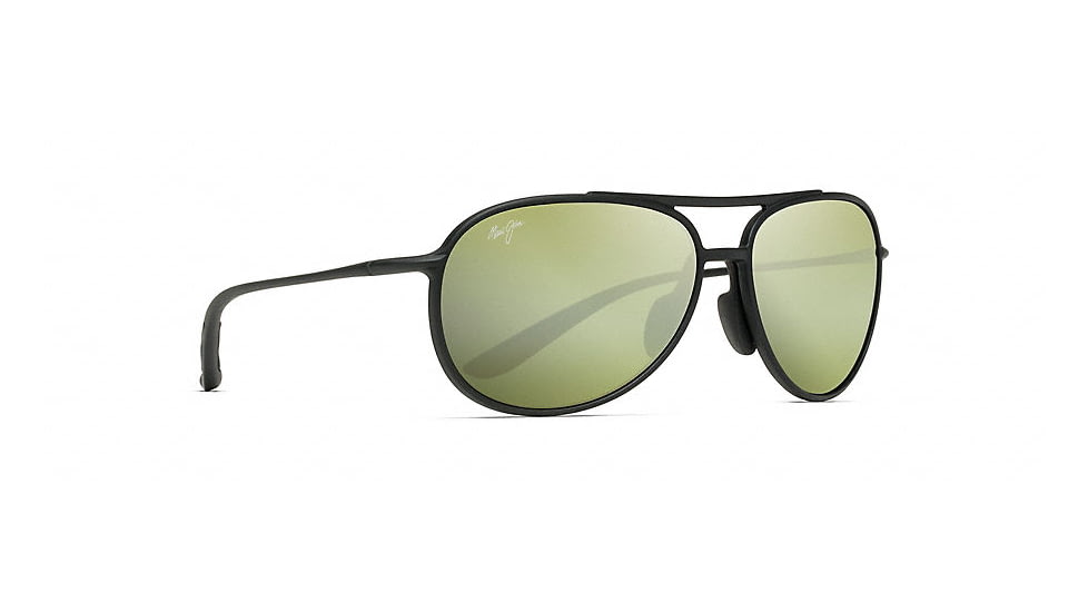 Maui Jim Alelele Bridge Aviators  Sunglasses,Matte Black,Maui HT Lens HT438-2M