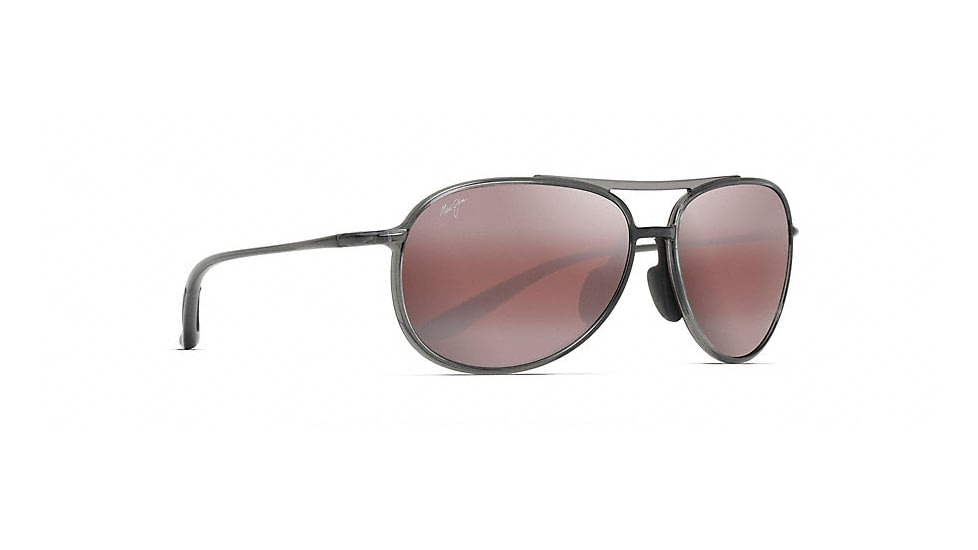 Maui Jim Alelele Bridge Aviators  Sunglasses,Translucent Smoke Grey,Maui Rose Lens R438-11