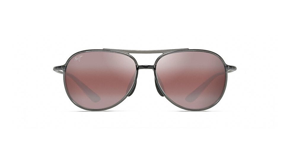 Maui Jim Alelele Bridge Aviators  Sunglasses,Translucent Smoke Grey,Maui Rose Lens R438-11