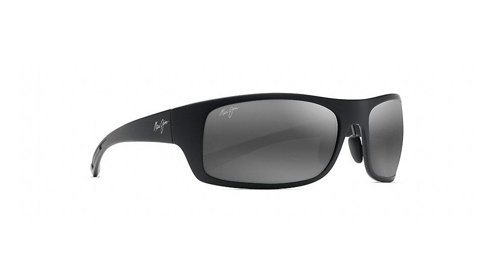 Maui Jim Big Wave Wrap  Sunglasses,Matte Black,Neutral Grey Lens 440-2M