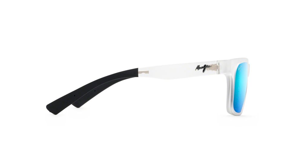 Maui Jim Boardwalk Polarized Square Sunglasses, Matte Crystal Frame, Blue Hawaii Lens, Matte Crystal B539-05CM