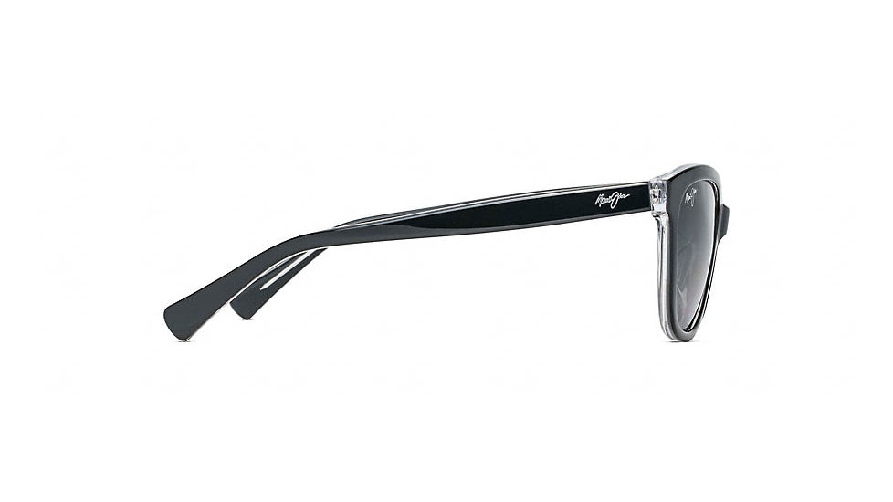 Maui Jim Canna Polarized Cat Eye  Sunglasses,Black with Crystal,Neutral Grey Lens GS769-02K