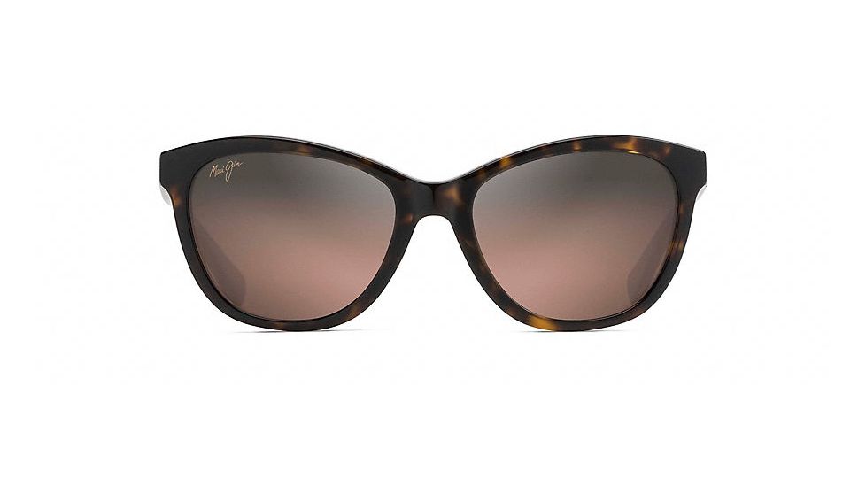 Maui Jim Canna Polarized Cat Eye  Sunglasses,Dark Tortoise,Maui Rose Lens RS769-10
