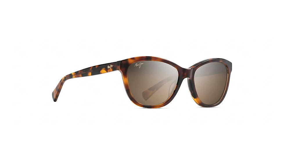 Maui Jim Canna Polarized Cat Eye  Sunglasses,Mocha Tortoise,HCL Bronze Lens HS769-10E