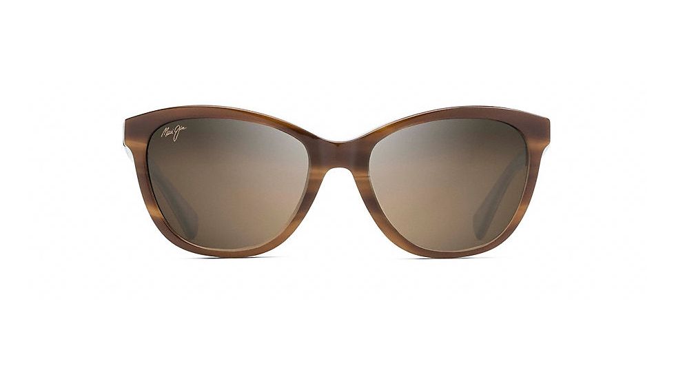 Maui Jim Canna Polarized Cat Eye  Sunglasses,Tortoise with White and Blue,HCL Bronze Lens HS769-03T