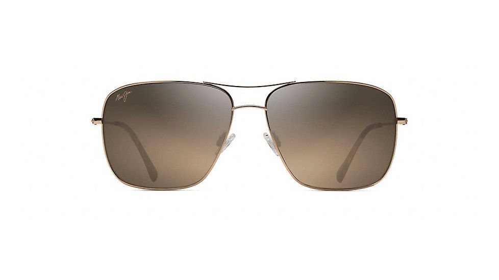 Maui Jim Cook Pines Polarized Aviator  Sunglasses,Gold,HCL Bronze Lens HS774-16