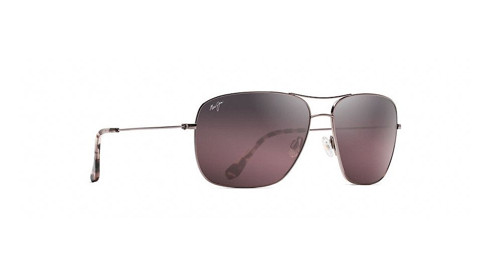 Maui Jim Cook Pines Polarized Aviator  Sunglasses,Rose Gold,Maui Rose Lens RS774-16R