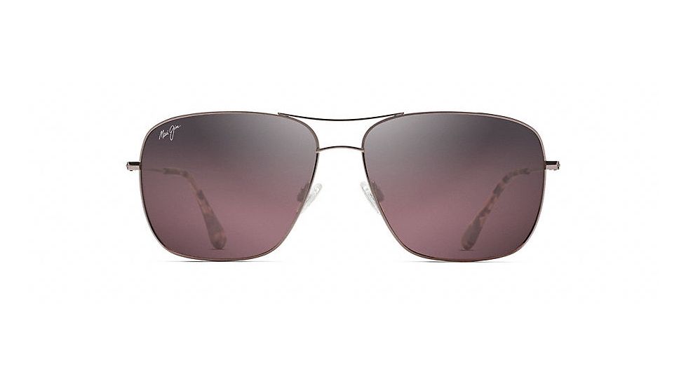 Maui Jim Cook Pines Polarized Aviator  Sunglasses,Rose Gold,Maui Rose Lens RS774-16R