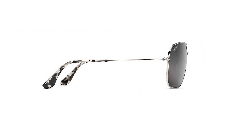 Maui Jim Cook Pines Polarized Aviator  Sunglasses,Silver,Neutral Grey Lens GS774-17
