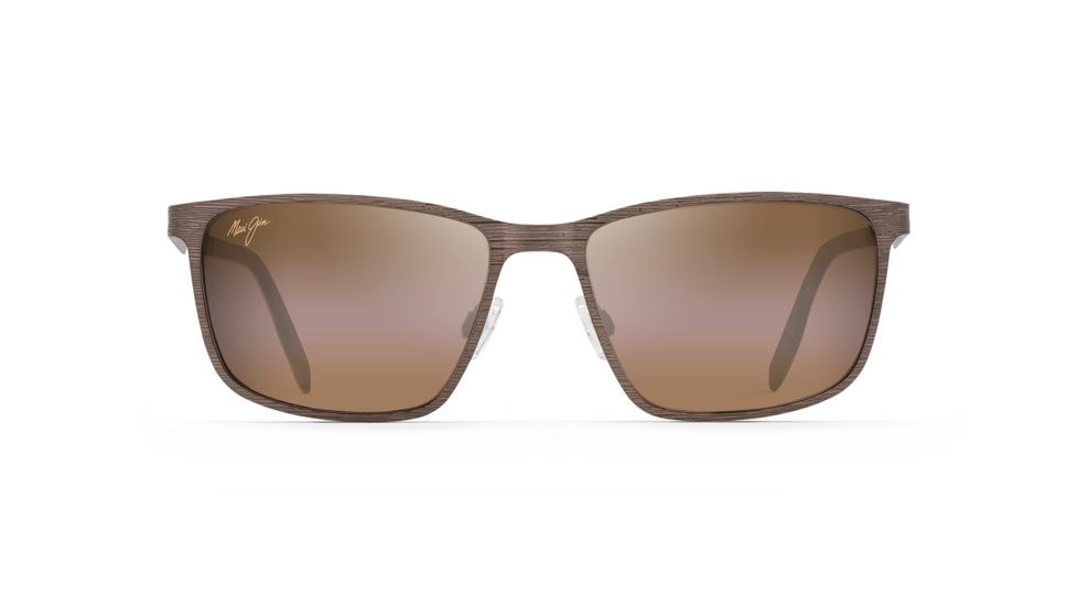 Maui Jim Cut Mountain Polarized Square Sunglasses, Bronze Frame, HCL Bronze Lens, Bronze H532-22