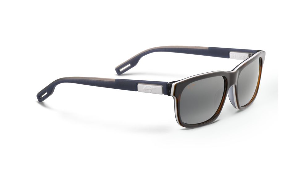 Maui Jim Eh Brah Sunglasses, Neutral Grey, Tortoise with White &amp; Blue 284-57