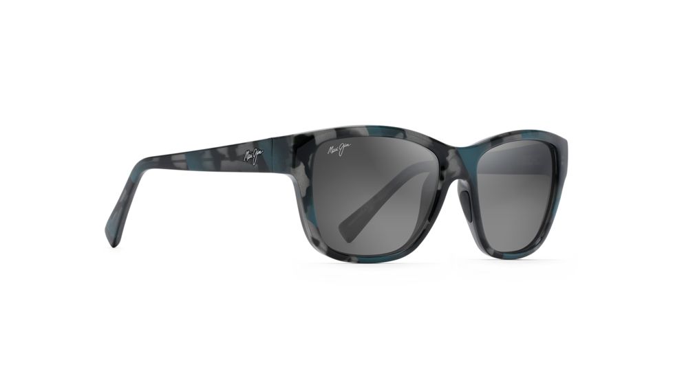 Maui Jim Hanapa'a Polarized Square Sunglasses - Women's, Blue / Black Tortoise Frame, Neutral Grey Lens, Blue / Black Tortoise GS538-03J