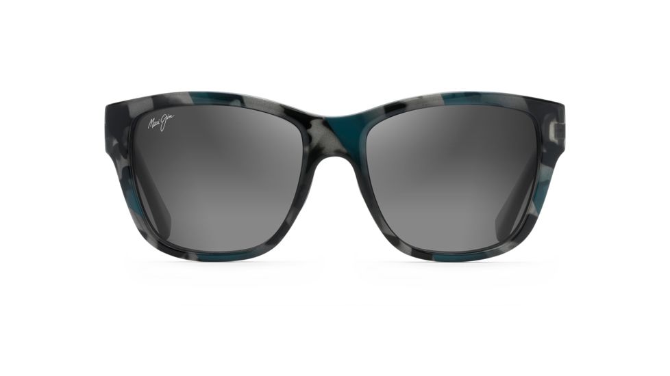 Maui Jim Hanapa'a Polarized Square Sunglasses - Women's, Blue / Black Tortoise Frame, Neutral Grey Lens, Blue / Black Tortoise GS538-03J