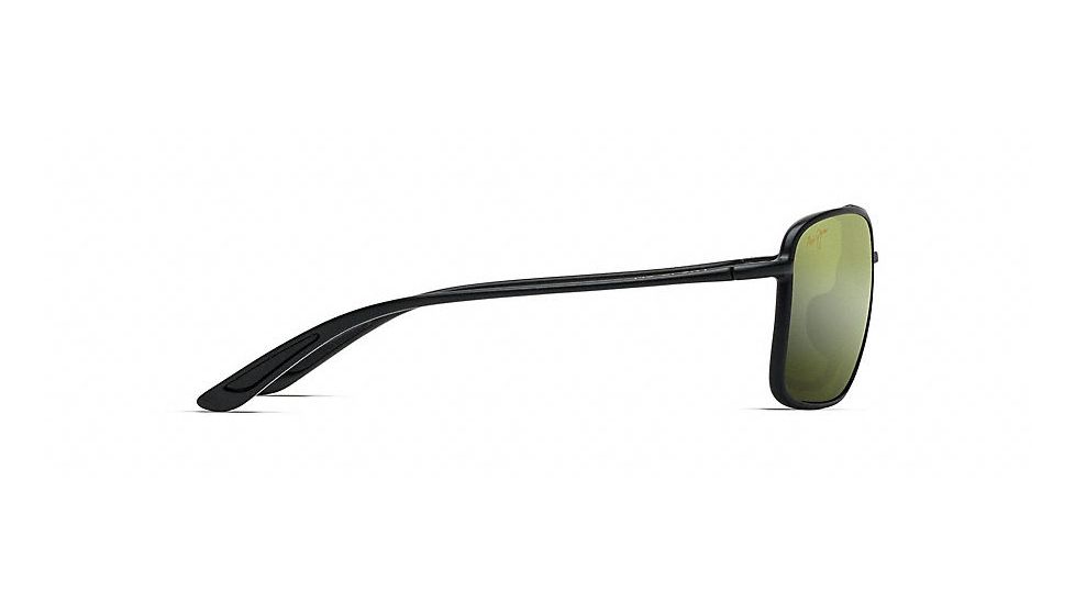 Maui Jim Kaupo Gap Polarized Aviator  Sunglasses,Matte Black,Maui HT Lens HT437-2M