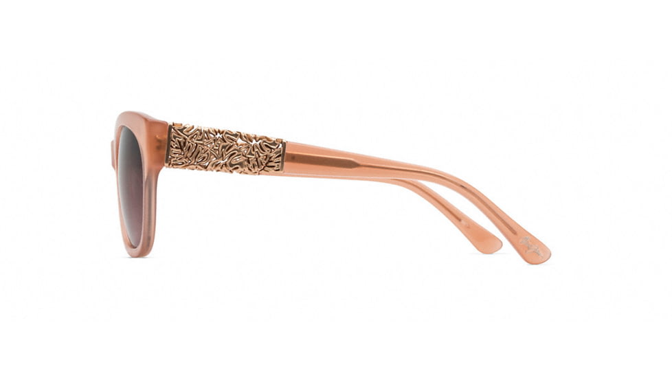 Maui Jim Monstera Leaf Sunglasses, Guava Pink with Rose Gold Monstera Frame, Maui Rose Lens, RS747-09A