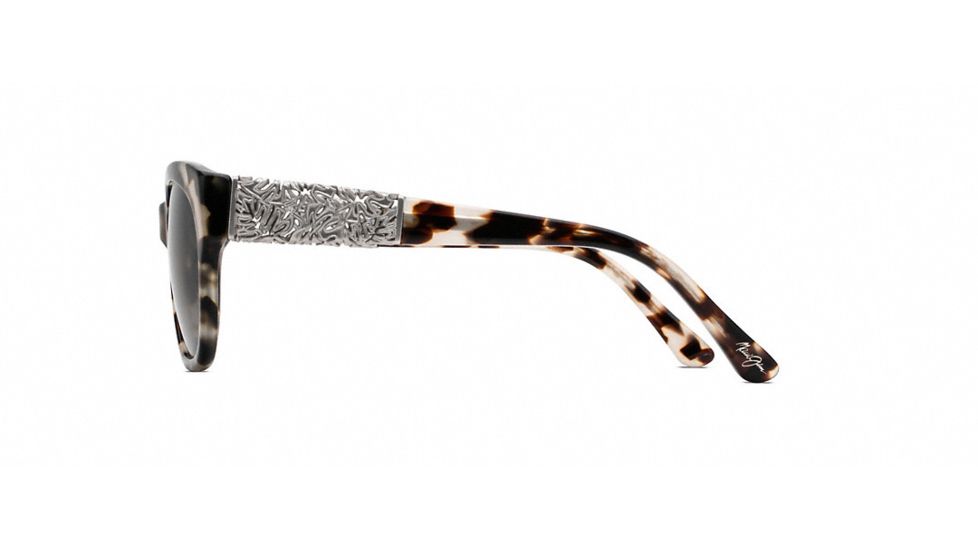 Maui Jim Monstera Leaf Sunglasses, White Tokyo with White Gold Monstera Frame, Neutral Grey Lens, GS747-05T