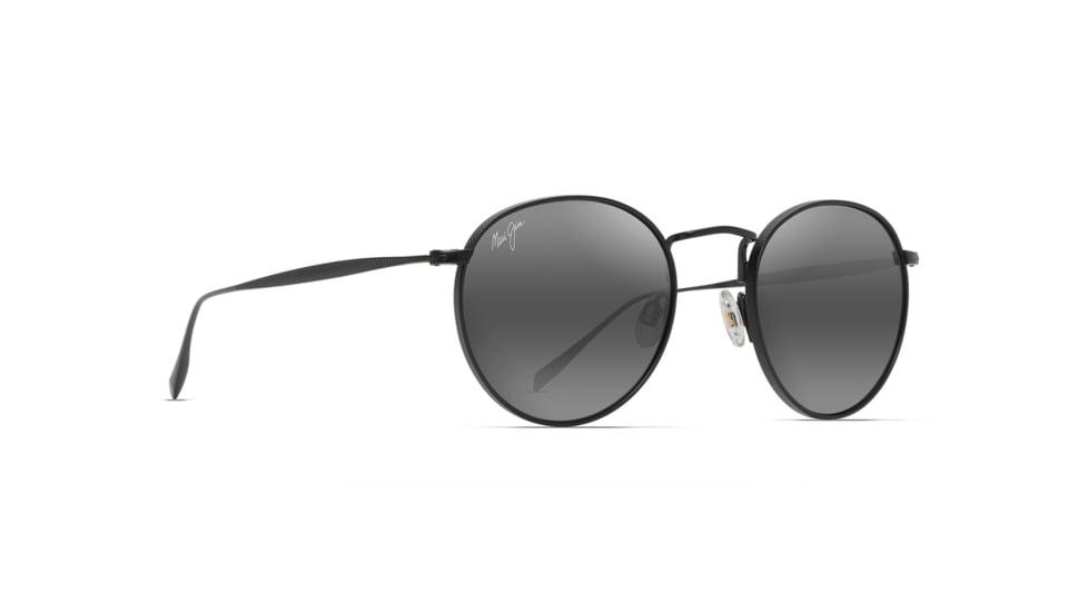 Maui Jim Nautilus Sunglasses, Matte Black Frame, Neutral Grey Lens, Polarized, 544-2M