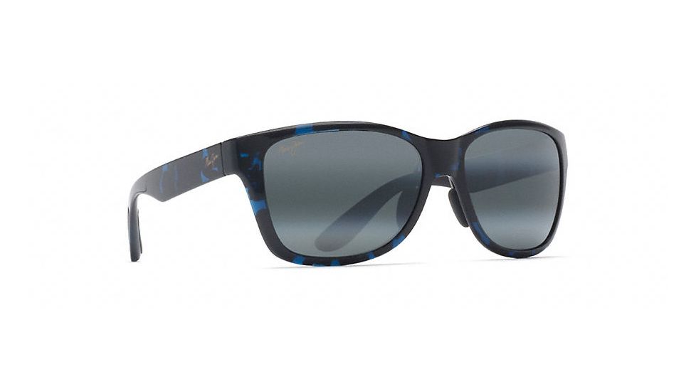 Maui Jim Road Trip Polarized Rectangular  Sunglasses,Blue / Black Tortoise,Neutral Grey Lens 435-03J
