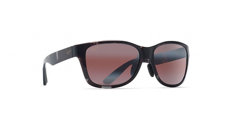 Maui Jim Road Trip Polarized Rectangular  Sunglasses,Grey / Black Tortoise,Maui Rose Lens R435-11T