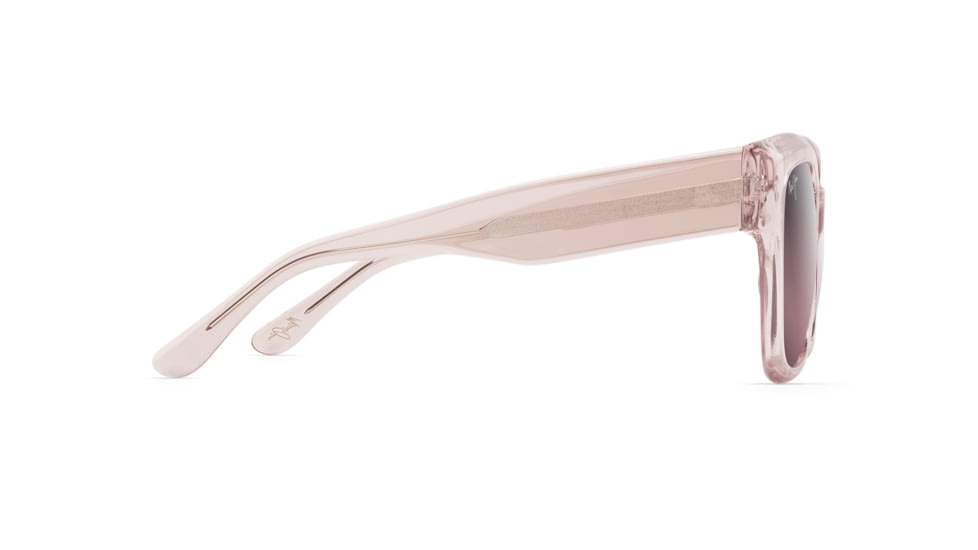 Maui Jim Siren Song Polarized Square Sunglasses - Women's, Crystal w/ a Hint of Pink Frame, Maui Rose Lens, Crystal w/ a Hint of Pink RS801-05B
