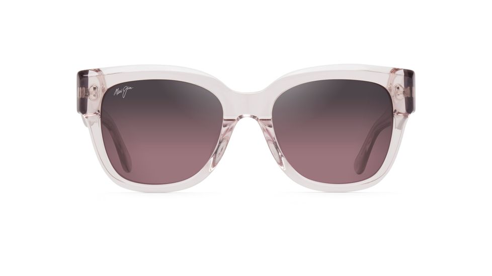 Maui Jim Siren Song Polarized Square Sunglasses - Women's, Crystal w/ a Hint of Pink Frame, Maui Rose Lens, Crystal w/ a Hint of Pink RS801-05B