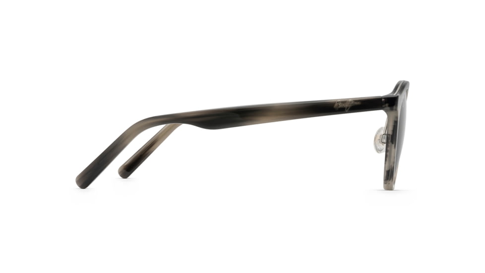 Maui Jim Sunny Days Polarized Round Sunglasses, Grey Horn Frame, Neutral Grey Lens, Grey Horn 529-14H