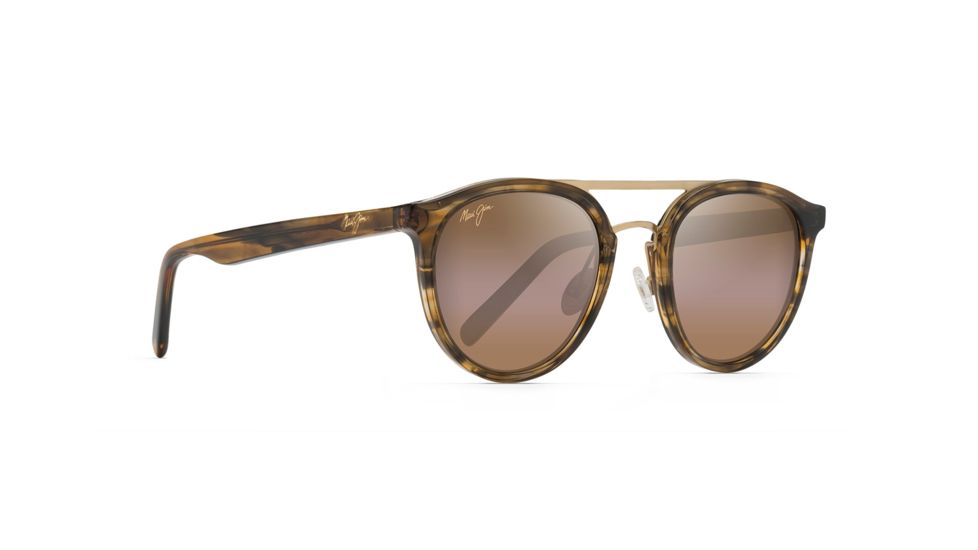 Maui Jim Sunny Days Polarized Round Sunglasses, Honey Smoke Frame, HCL Bronze Lens, Honey Smoke H529-21D