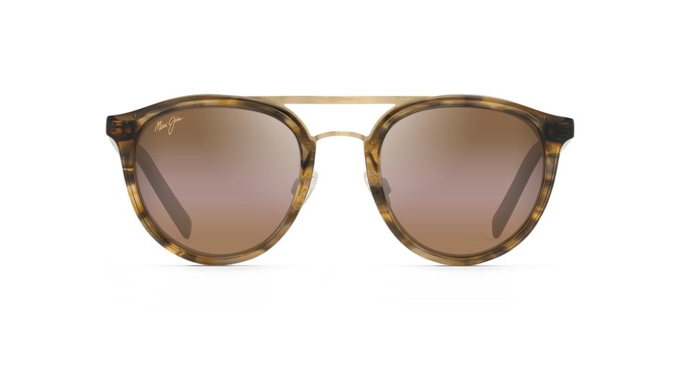 Maui Jim Sunny Days Polarized Round Sunglasses, Honey Smoke Frame, HCL Bronze Lens, Honey Smoke H529-21D