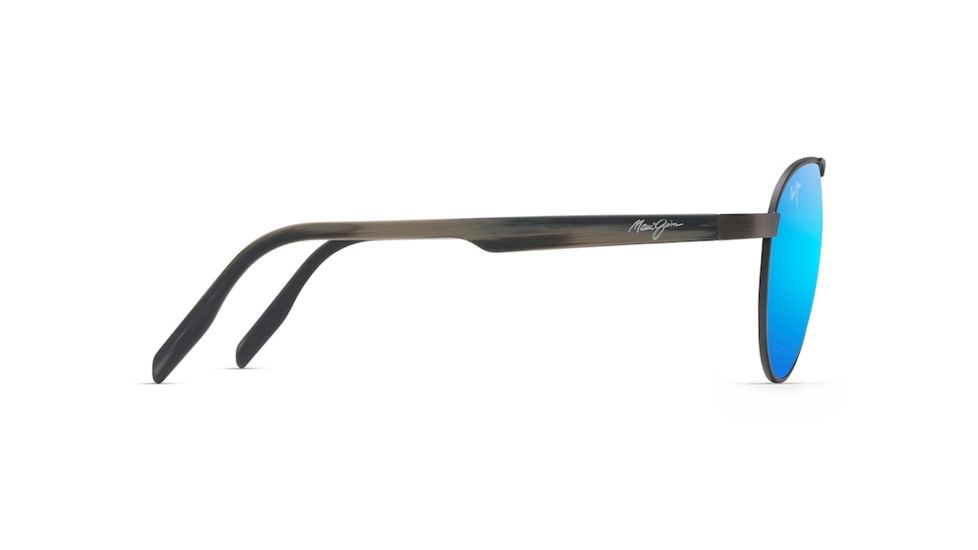 Maui Jim Swinging Bridges Unisex Sunglasses,Brushed Dark Gunmetal Frame,Polarized,Blue Hawaii Lens, B787-02C