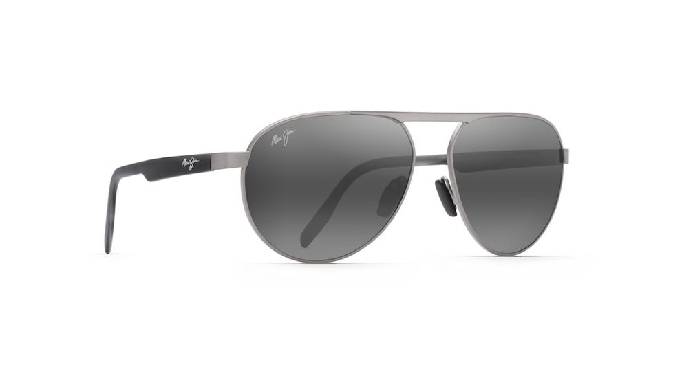 Maui Jim Swinging Bridges Unisex Sunglasses,Brushed Grey Frame,Polarized,Neutral Grey Lens, 787-14