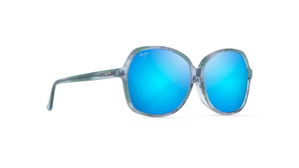 Maui Jim Taro Polarized Square Sunglasses - Women's, Aquamarine Frame, Blue Hawaii Lens, Aquamarine B795-55B