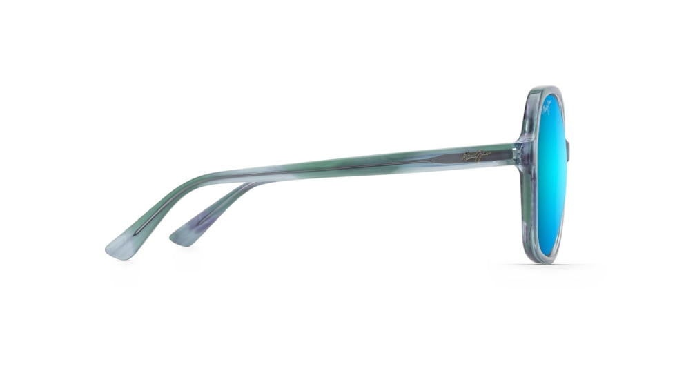 Maui Jim Taro Polarized Square Sunglasses - Women's, Aquamarine Frame, Blue Hawaii Lens, Aquamarine B795-55B