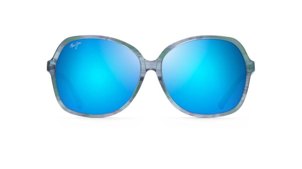 Maui Jim Taro Polarized Square Sunglasses - Women's, Aquamarine Frame, Blue Hawaii Lens, Aquamarine B795-55B