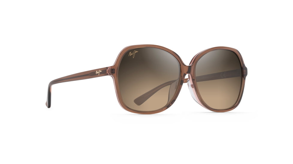 Maui Jim Taro Polarized Square Sunglasses - Women's, Caramel w/ Pale Pink Frame, HCL Bronze Lens, Caramel w/ Pale Pink HS795-18C