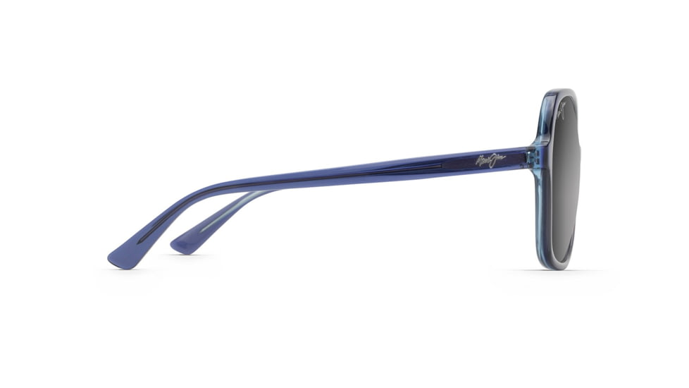 Maui Jim Taro Polarized Square Sunglasses - Women's, Navy w/ Light Blue Frame, Neutral Grey Lens, Navy w/ Light Blue GS795-08D