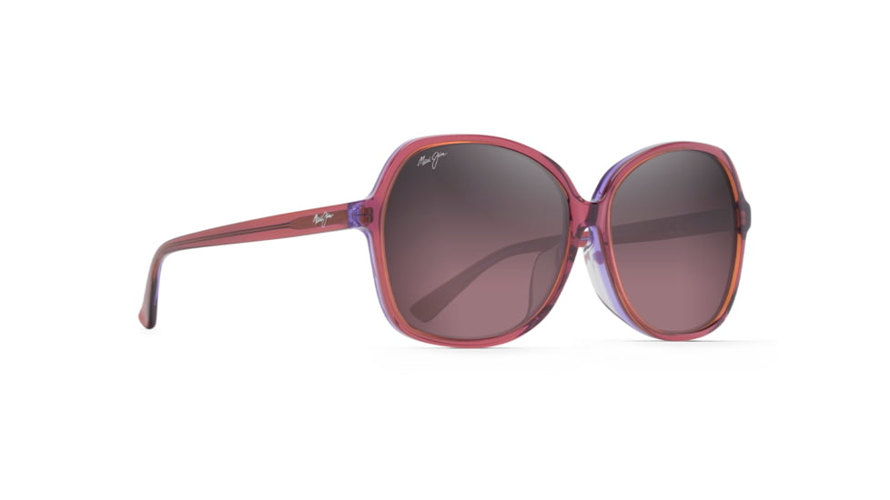 Maui Jim Taro Polarized Square Sunglasses - Women's, Pink w/ Lilac Interior Frame, Maui Rose Lens, Pink w/ Lilac Interior RS795-09B