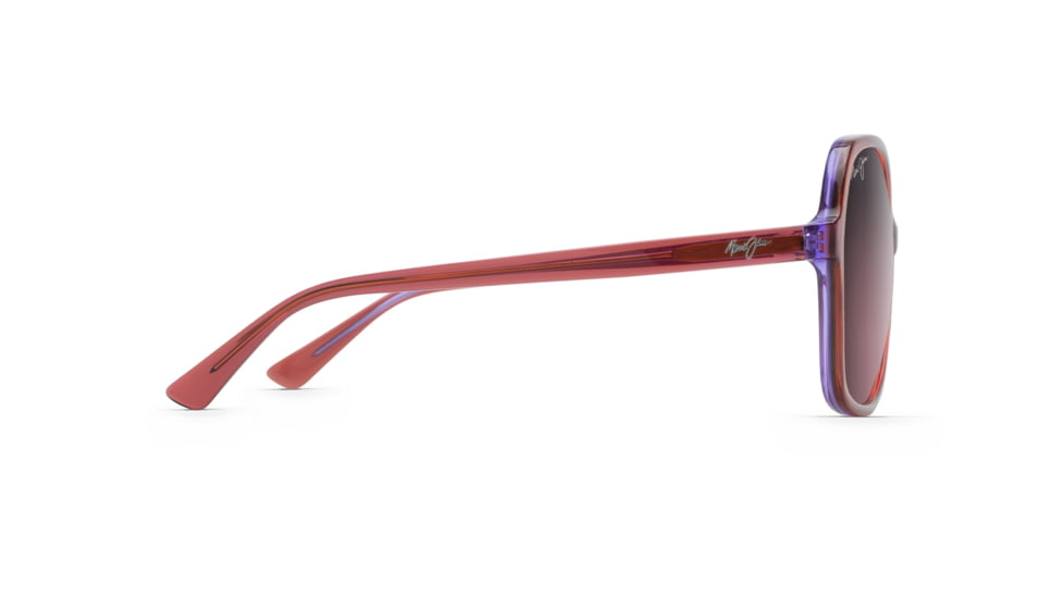 Maui Jim Taro Polarized Square Sunglasses - Women's, Pink w/ Lilac Interior Frame, Maui Rose Lens, Pink w/ Lilac Interior RS795-09B