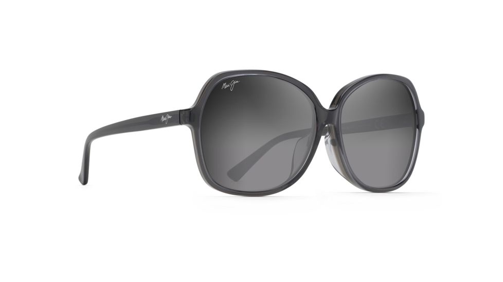 Maui Jim Taro Polarized Square Sunglasses - Women's, Translucent Grey Frame, Neutral Grey Lens, Translucent Grey GS795-11