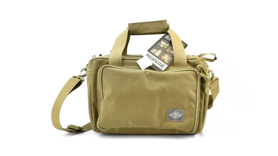 Maxpedition Compact Range Bag w/ Removable Shoulder Strap &amp; Ammo Tote, Khaki 0621K