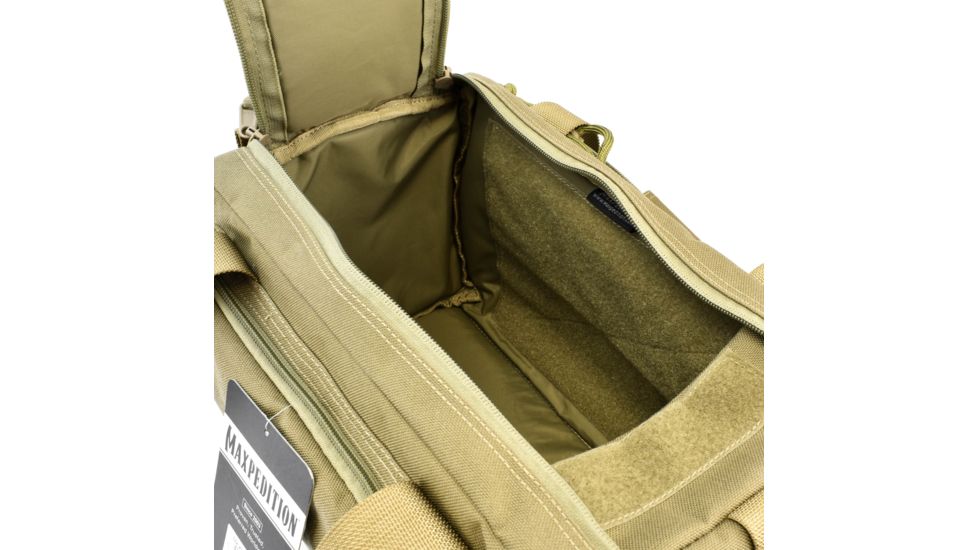 Maxpedition Compact Range Bag w/ Removable Shoulder Strap &amp; Ammo Tote, Khaki 0621K
