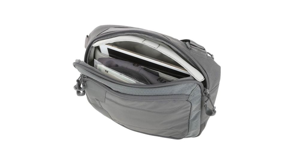 Maxpedition Mini Valence Tech Sling Pack w/11 in. Laptop/Tablet Compartment, 7L, Gray MVLGRY