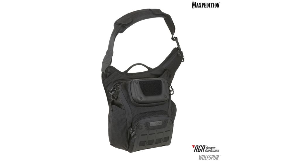 Maxpedition Wolfspur Crossbody Shoulder Bag, Black WLFBLK