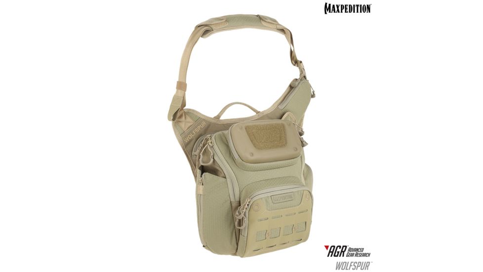 Maxpedition Wolfspur Crossbody Shoulder Bag, Tan WLFTAN