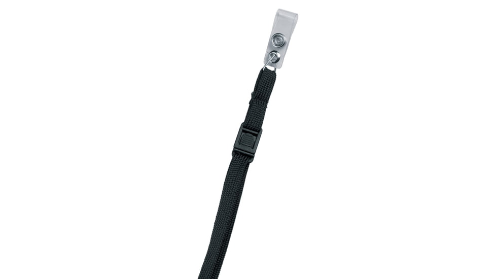 MCR Safety Badge Holder - Lanyard Break-Away Style W/Badge Holder W/Snap, Black, One Size, BD-2